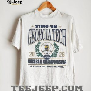 Georgia Tech Yellow Jackets Baseball Atlanta Regional Laurel Wreath Shirt