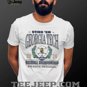 Georgia Tech Yellow Jackets Baseball Atlanta Regional Laurel Wreath Shirt
