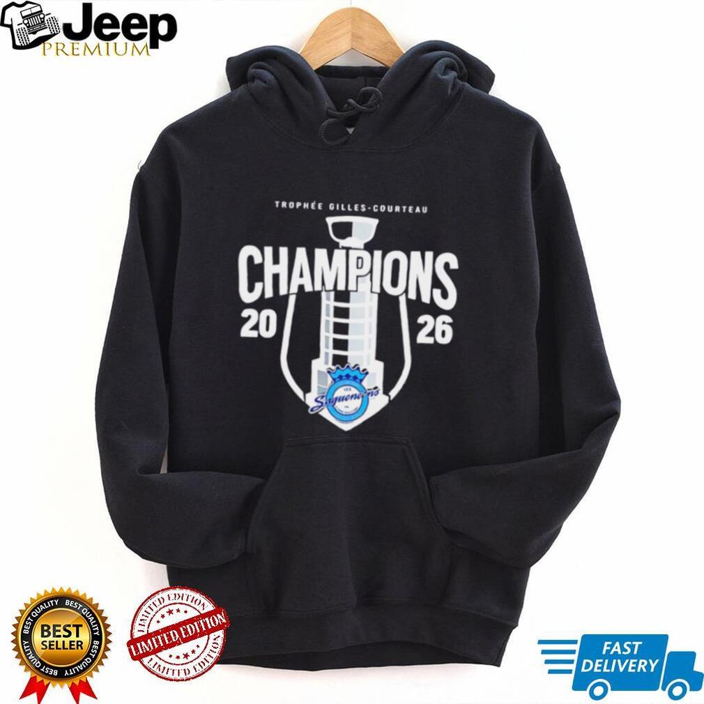 Gilles Courteau Trophy 2026 Champions Hockey T Shirt Gilles Courteau Trophy 2026 Champions Hockey T Shirt