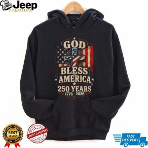 God Bless America 250 Years Patriotic Cross T Shirt