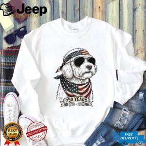 Goldendoodle Dog 250 Years US Patriotic Bandana T Shirt