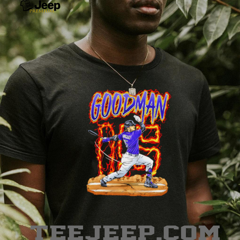 Goodman 15 Baseball Batter Flame T Shirt Goodman 15 Baseball Batter Flame T Shirt