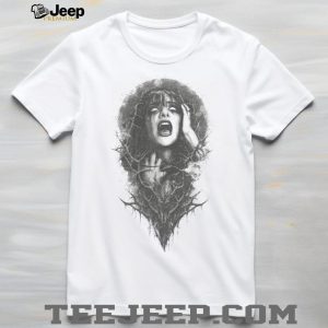 Gothic Horror Screaming Woman Thorn Crown Dark Art T Shirt