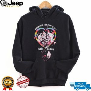 Hazbin Hotel Love In Hell Rainbow Heart Quote Graphic T Shirt