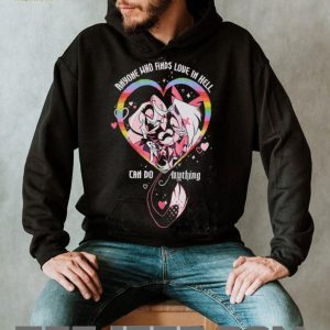 Hazbin Hotel Love In Hell Rainbow Heart Quote Graphic T Shirt