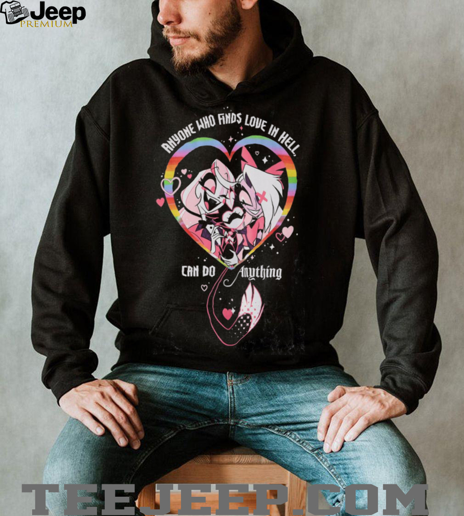 Hazbin Hotel Love In Hell Rainbow Heart Quote Graphic T Shirt Hazbin Hotel Love In Hell Rainbow Heart Quote Graphic T Shirt