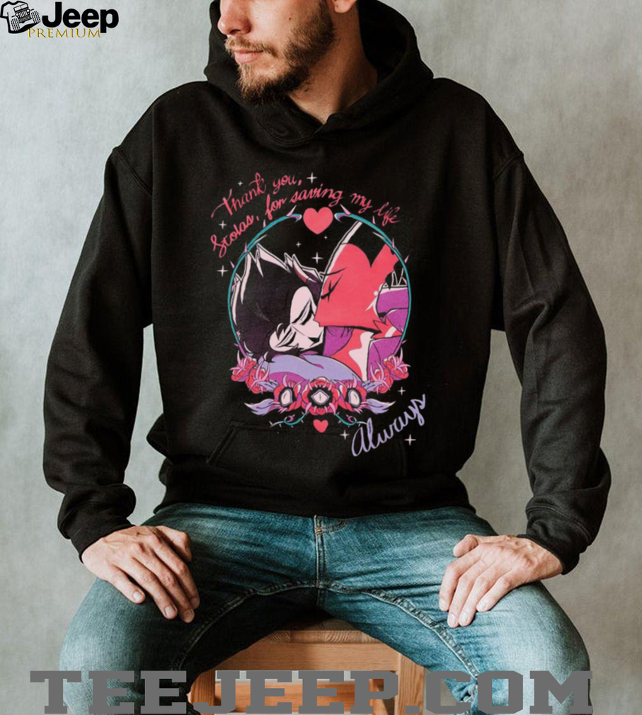 Hazbin Hotel Stolas and Blitz Romantic Quote Graphic T Shirt Hazbin Hotel Stolas and Blitz Romantic Quote Graphic T Shirt