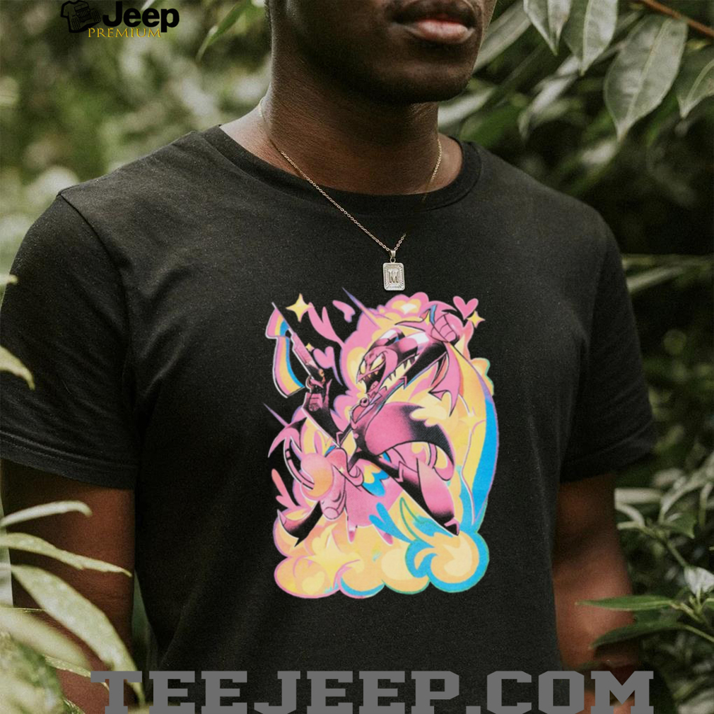 Helluva Boss Striker Fan Art Neon Aesthetic Graphic T Shirt Helluva Boss Striker Fan Art Neon Aesthetic Graphic T Shirt