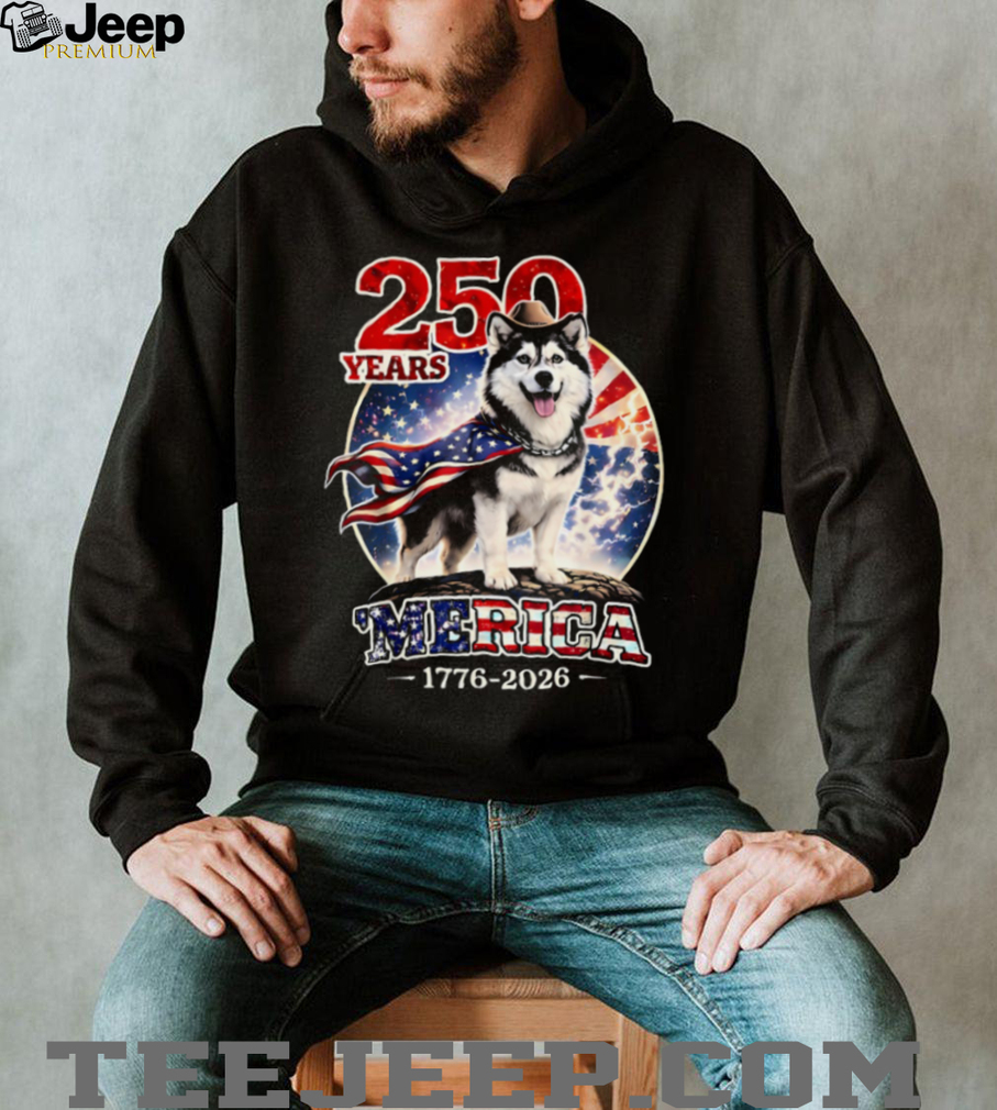 Husky Dog 250 Years Merica Patriotic Flag Cape T Shirt Husky Dog 250 Years Merica Patriotic Flag Cape T Shirt