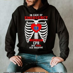 In Case Of Emergency CPR Ribcage Anatomy Medical Staff Graphic T Shirt