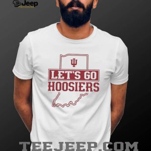 Indiana Hoosiers Let's Go State Map Basketball Fan T Shirt