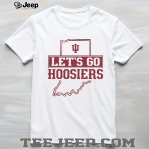 Indiana Hoosiers Let's Go State Map Basketball Fan T Shirt