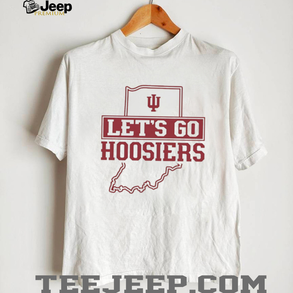 Indiana Hoosiers Let’s Go State Map Basketball Fan T Shirt Indiana Hoosiers Let’s Go State Map Basketball Fan T Shirt