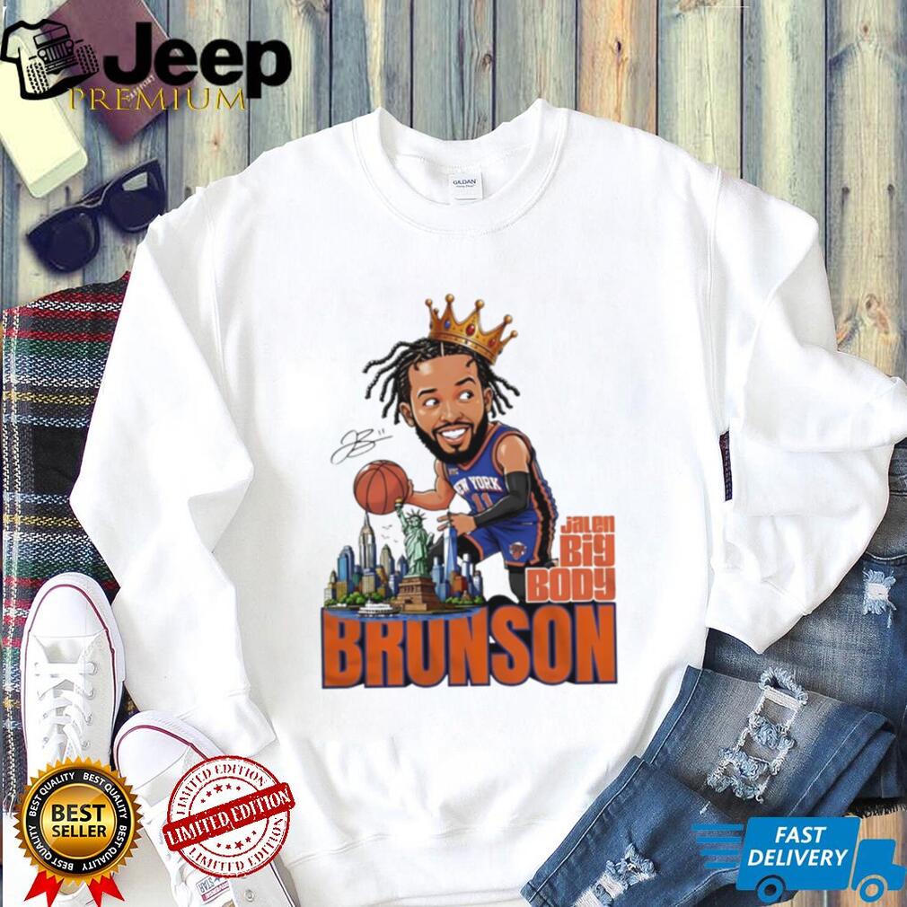 Jalen Brunson New York Knicks big body crown graphic shirt Jalen Brunson New York Knicks big body crown graphic shirt
