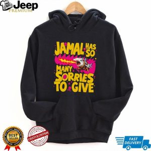 Jamal Has So Many Sorries Hammerhead Shark Funny Graphic T Shirt