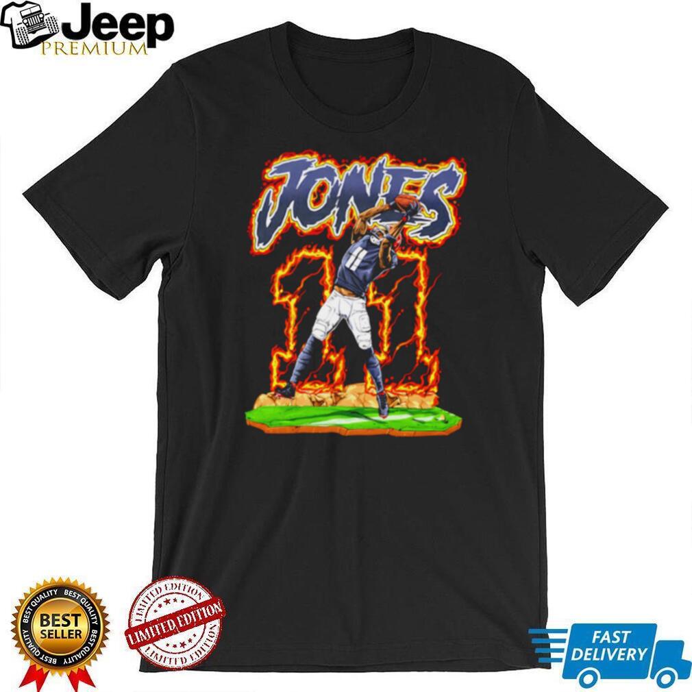 Jones 11 Football Catch Fire T Shirt Jones 11 Football Catch Fire T Shirt