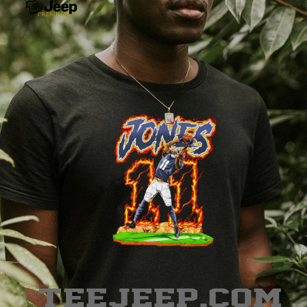 Jones 11 Football Catch Fire T Shirt Jones 11 Football Catch Fire T Shirt