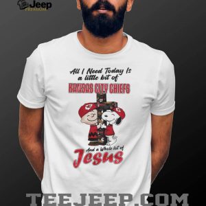 Kansas City Chiefs Charlie Brown Snoopy Faith Jesus T Shirt