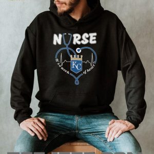 Kansas City Royals Nurse Work Of Heart Stethoscope Royal Blue T Shirt