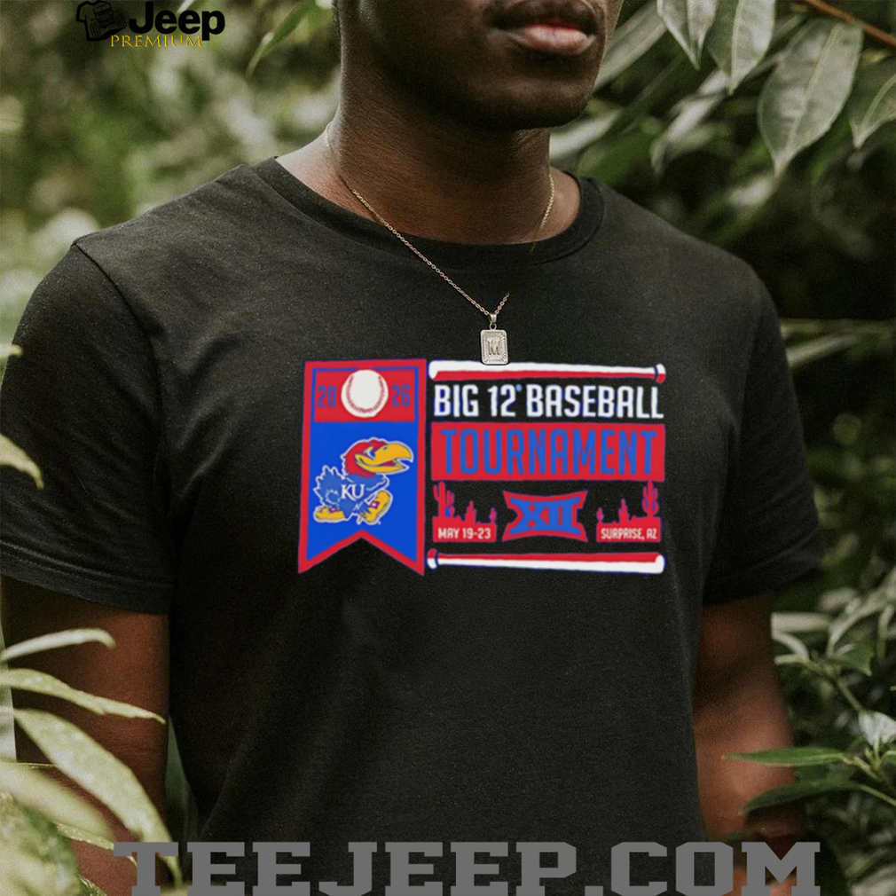 Kansas Jayhawks 2026 Big 12 Baseball Tournament Graphic T shirt Kansas Jayhawks 2026 Big 12 Baseball Tournament Graphic T shirt