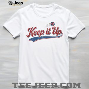 Keep It Up Retro Baseball Typography Sports T Shirt