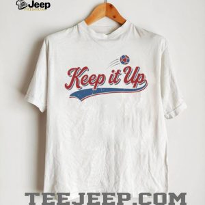 Keep It Up Retro Baseball Typography Sports T Shirt