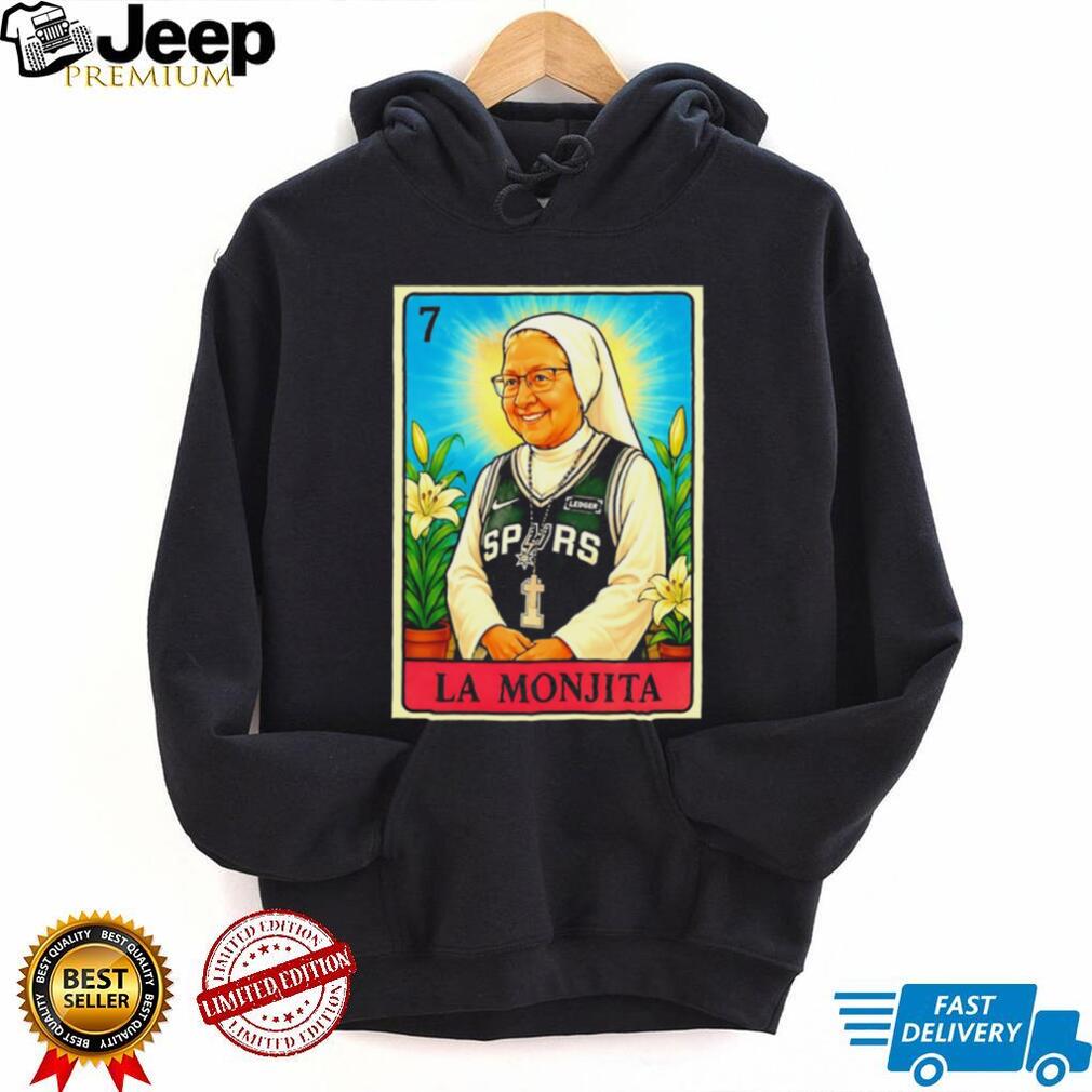 La Monjita San Antonio Spurs Nun Lottery Card Graphic T Shirt La Monjita San Antonio Spurs Nun Lottery Card Graphic T Shirt