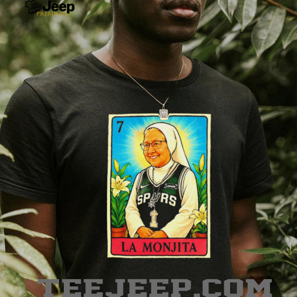 La Monjita San Antonio Spurs Nun Lottery Card Graphic T Shirt La Monjita San Antonio Spurs Nun Lottery Card Graphic T Shirt
