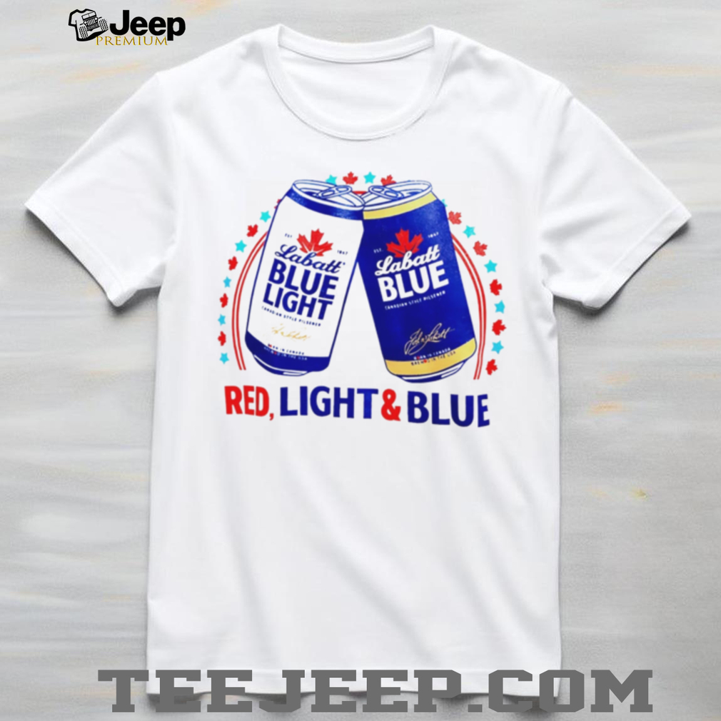 Labatt Blue Light Red Light And Blue Beer Summer Drinking Graphic T Shirt Labatt Blue Light Red Light And Blue Beer Summer Drinking Graphic T Shirt