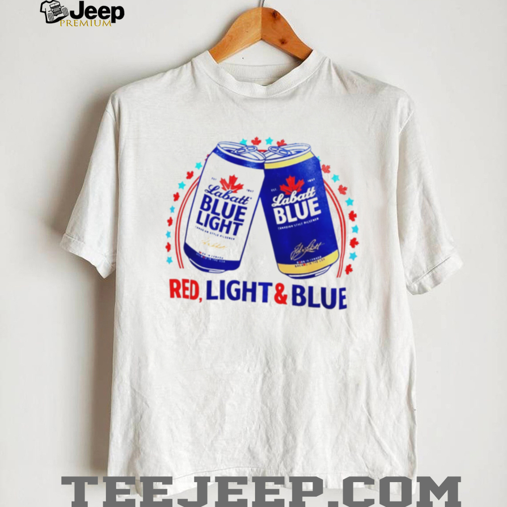 Labatt Blue Light Red Light And Blue Beer Summer Drinking Graphic T Shirt Labatt Blue Light Red Light And Blue Beer Summer Drinking Graphic T Shirt