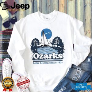Lake Ozarks Living Since 1931 Vintage Sailboat Graphic T Shirt