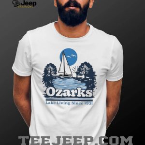 Lake Ozarks Living Since 1931 Vintage Sailboat Graphic T Shirt