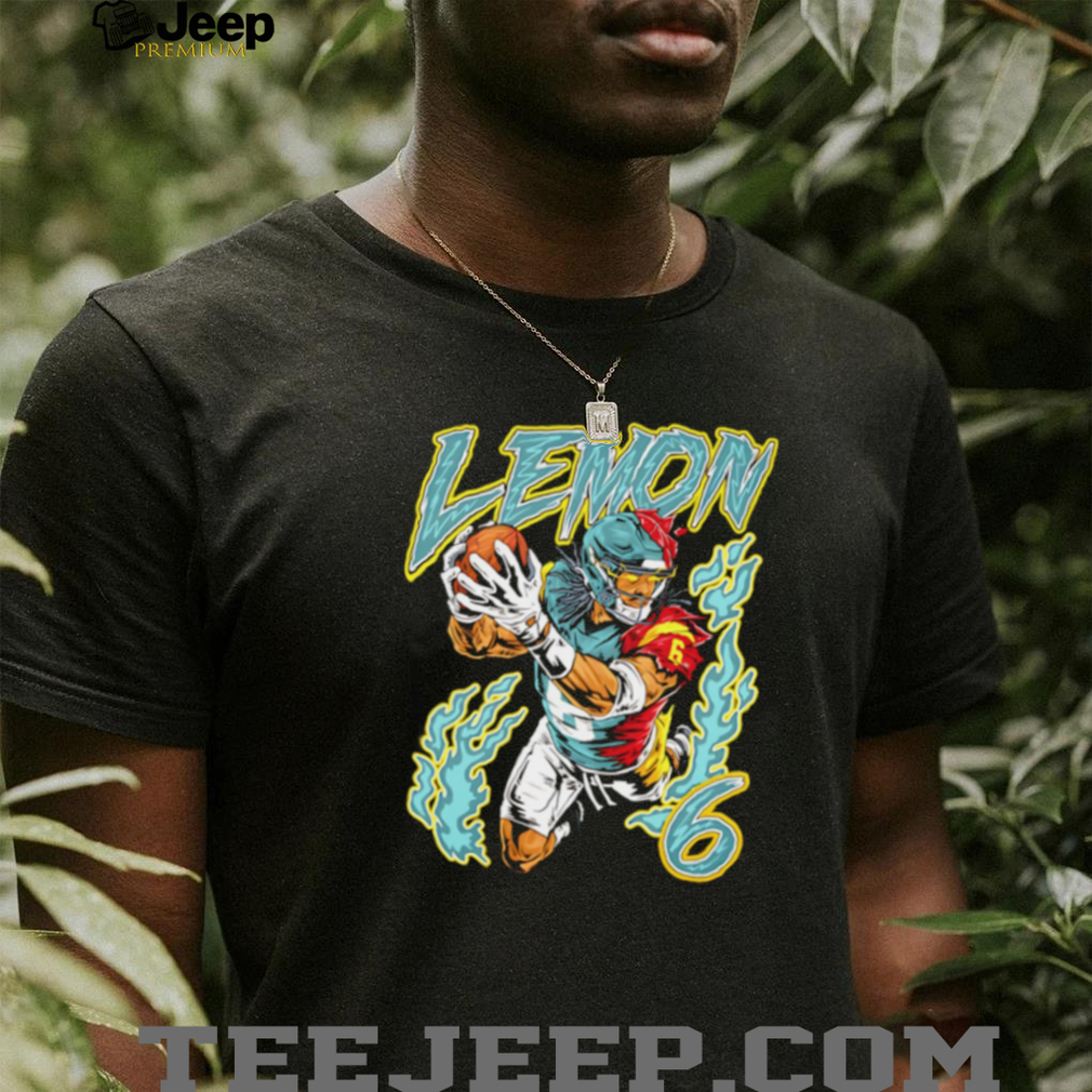 Lemon 6 Football Player Flame Neon Athletic T Shirt Lemon 6 Football Player Flame Neon Athletic T Shirt