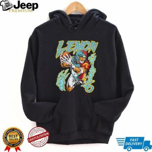 Lemon 6 Football Player Flame Neon Athletic T Shirt