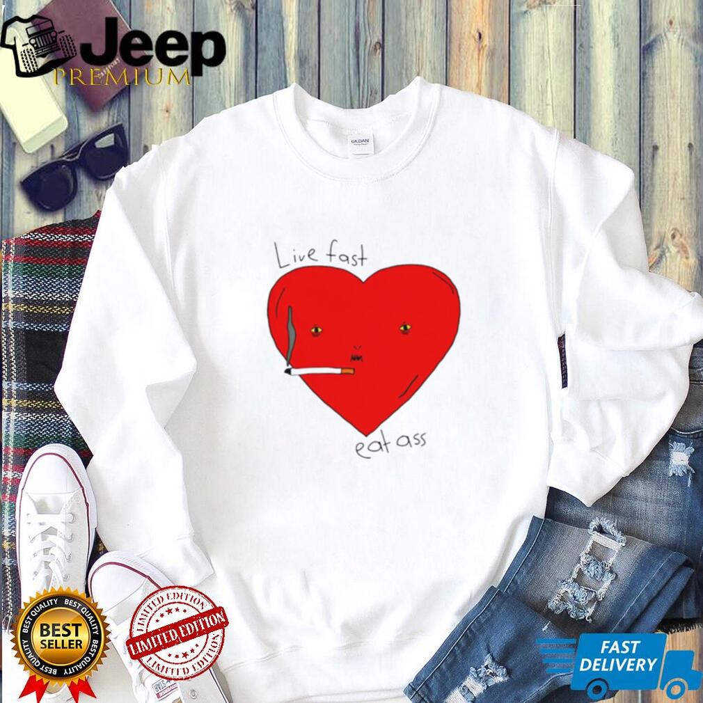 Live Fast Eat Ass Heart Graphic T Shirt Edgy Y2K Aesthetic T Shirt Live Fast Eat Ass Heart Graphic T Shirt Edgy Y2K Aesthetic T Shirt