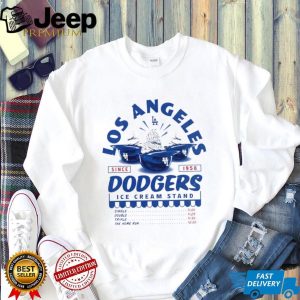 Los Angeles Dodgers Ice Cream Stand Retro Baseball Graphic T Shirt Los Angeles Dodgers Ice Cream Stand Retro Baseball Graphic T Shirt
