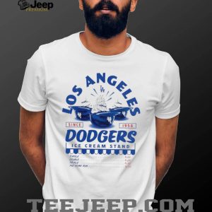 Los Angeles Dodgers Ice Cream Stand Retro Baseball Graphic T Shirt