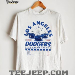 Los Angeles Dodgers Ice Cream Stand Retro Baseball Graphic T Shirt