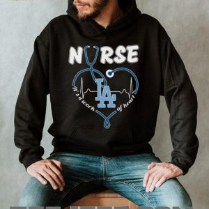 Los Angeles Dodgers Nurse Heart Stethoscope Baseball T Shirt
