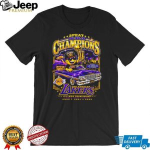 Los Angeles Lakers 3 Peat NBA Champions Car T Shirt