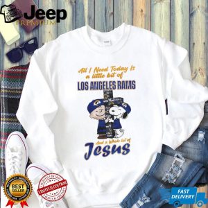 Los Angeles Rams Charlie Brown Snoopy Faith Jesus T Shirt