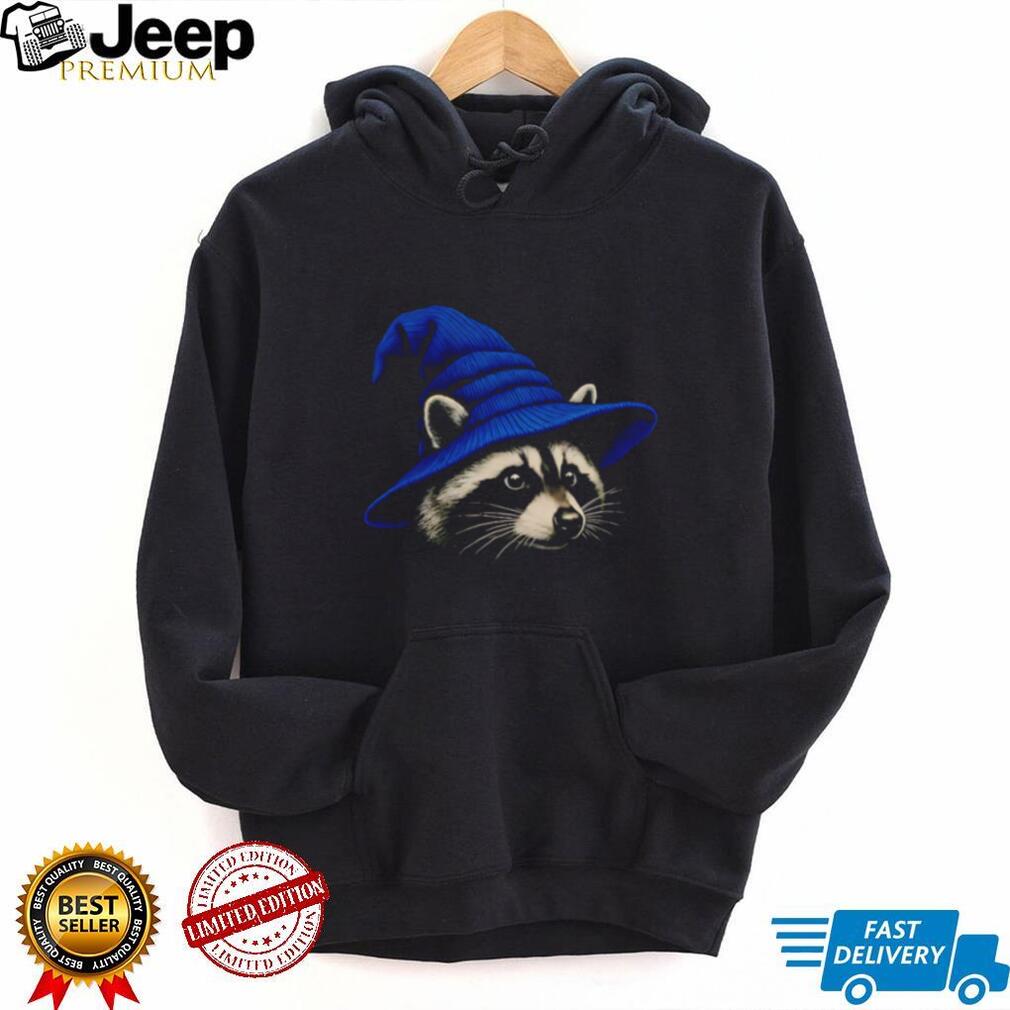 Magic Raccoon Blue Wizard Hat Trash Panda Fantasy Halloween T Shirt Magic Raccoon Blue Wizard Hat Trash Panda Fantasy Halloween T Shirt
