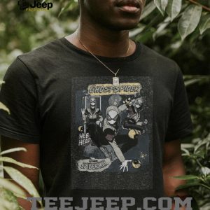 Marvel Ghost Spider Web Head Comic Book Action Graphic T Shirt