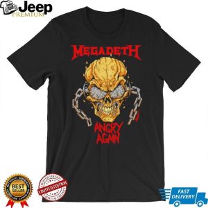 Megadeth Angry Again Skull Metal Band Concert Graphic T Shirt