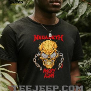 Megadeth Angry Again Skull Metal Band Concert Graphic T Shirt