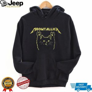 Meowtallica Heavy Metal Cat Logo Music Band Graphic T Shirt