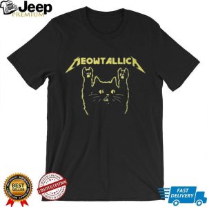 Meowtallica Heavy Metal Cat Logo Music Band Graphic T Shirt