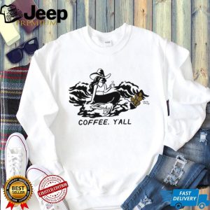 Mermaid Coffee Y'all Western Coastal Cowgirl Graphic T Shirt