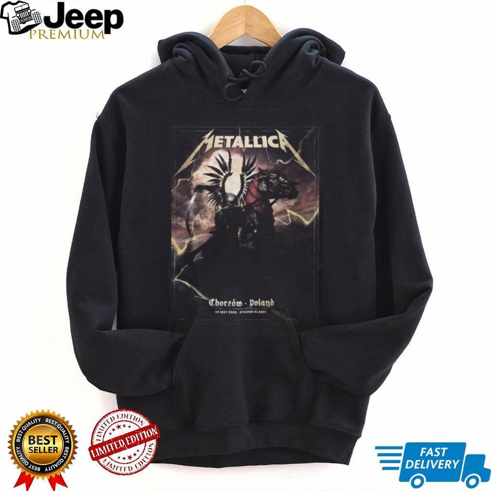 Metallica Winged Hussar Chorzow Poland 2026 Tour Graphic T Shirt Metallica Winged Hussar Chorzow Poland 2026 Tour Graphic T Shirt