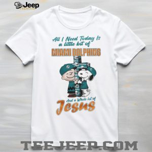 Miami Dolphins Charlie Brown Snoopy Faith Jesus T Shirt